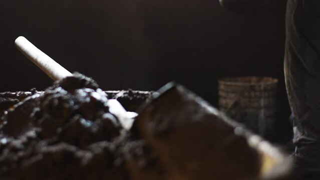 mortero para aplicar en la pared