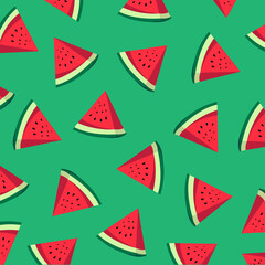 watermelon pattern for background. Seamless background with watermelon. Pieces of watermelon on background. Summer time. A simple pattern. jpg image illustration.