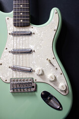 Fototapeta na wymiar Electric Guitar close-up front view portrait