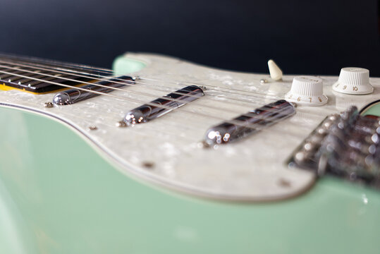 Electric Guitar Close-up Laying Down Landscape