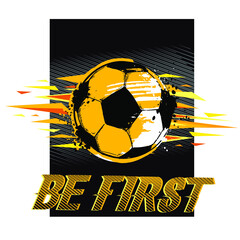 Sport vector print. Soccer ball illustration. Footbal poster © Kseniia Koval