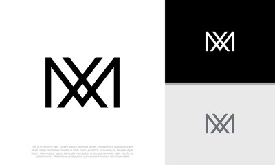 Initials M. MX logo design. Initial Letter Logo.	