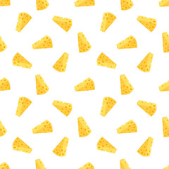 Cheese seamless background. Cheese pattern