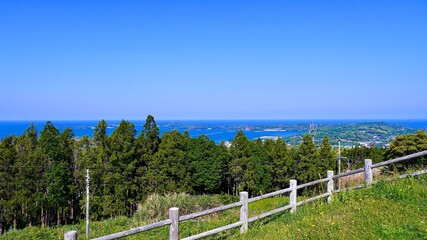 壱岐の岳ノ辻展望台駐車場から見える風景