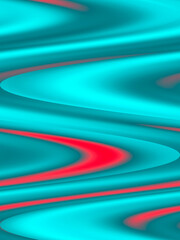 Blue wave with red