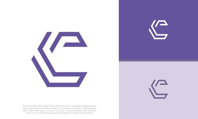 Initials C logo design. Initial Letter Logo.	