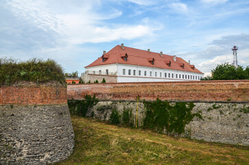 Fototapeta na wymiar Two storeys palace of Prince Stanislaw Lubomirski located at territory of Dubno Castle. Rivne region, Western Ukraine