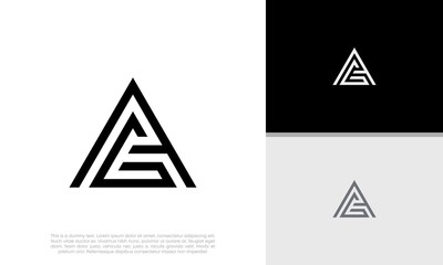 Initials AG. GA logo design. Initial Letter Logo.	