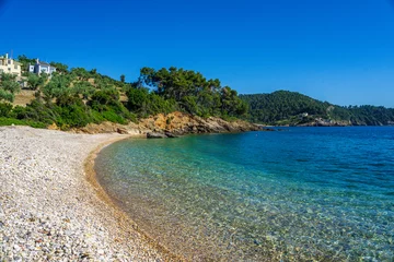 Foto op Canvas Beautiful natural scenery from Megali Ammos or large sand beach in western Alonissos island, Greece © panosk18