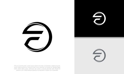 Initials F logo design. Initial Letter Logo.	