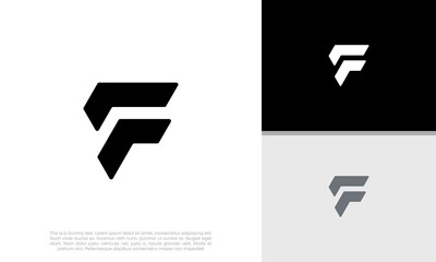 Initials F logo design. Initial Letter Logo.	