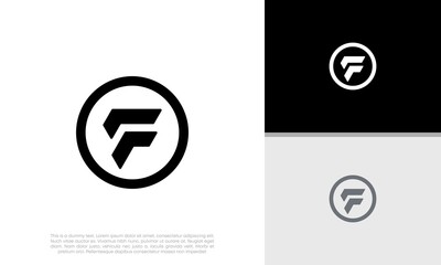 Initials F logo design. Initial Letter Logo.	