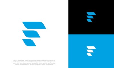 Fototapeta premium Initials F logo design. Initial Letter Logo. 