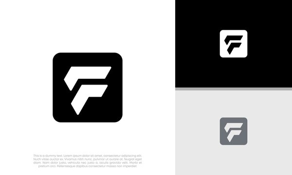 Initials F logo design. Initial Letter Logo.	