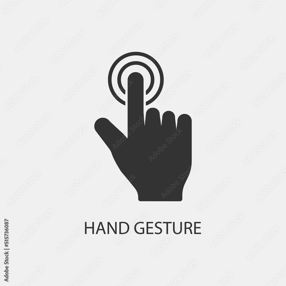 Canvas Prints  hand gestures touchscreen vector icon illustration sign