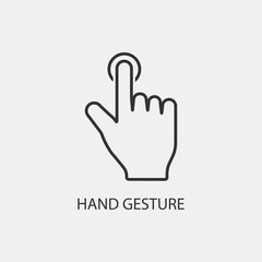  hand gestures touchscreen vector icon illustration sign