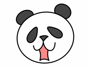 パンダの顔3(色)