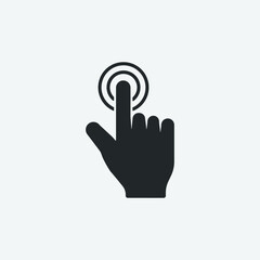 Obraz premium hand gestures touchscreen vector icon illustration sign
