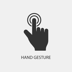  hand gestures touchscreen vector icon illustration sign