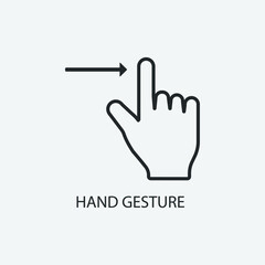 hand gestures touchscreen vector icon illustration sign 