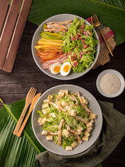 Ensalada con ambiente tradicional