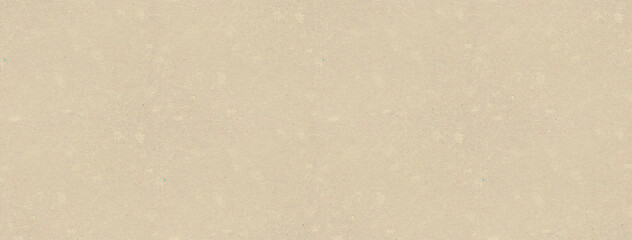 Kraft paper texture. Subtle irregular stains and fibers in beige tones. Panoramic background. Abstract pattern.