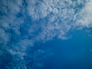 Abstract natural scenery blue sky combined with white