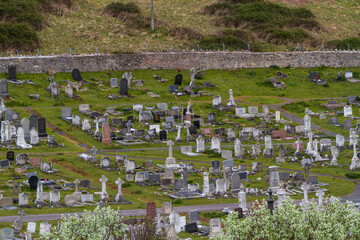 Hillside crowded cemetery,  Great Orme, - 515737823