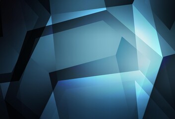 Dark BLUE vector backdrop with hexagons.