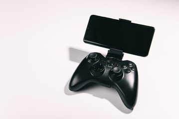 video game controller on white