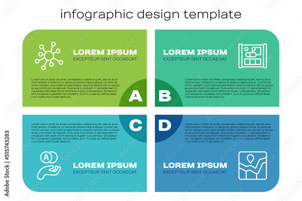 Poster set line atom, molecule, graph chart infographic and graphing paper for engineering. business infogr