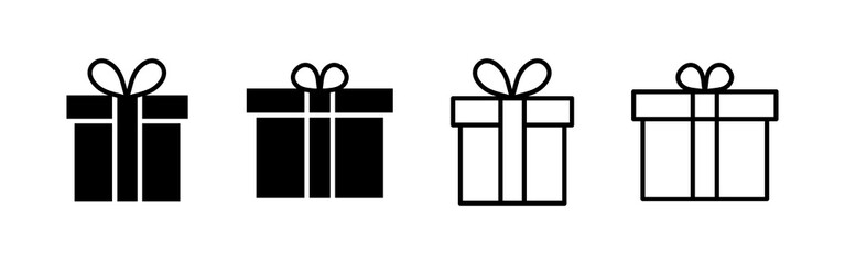 Gift icon vector. gift sign and symbol. birthday gift