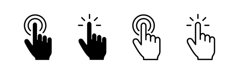 Hand cursor icon vector. cursor sign and symbol. hand cursor icon clik