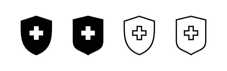 Health insurance icon vector. Insurance health document sign and symbol