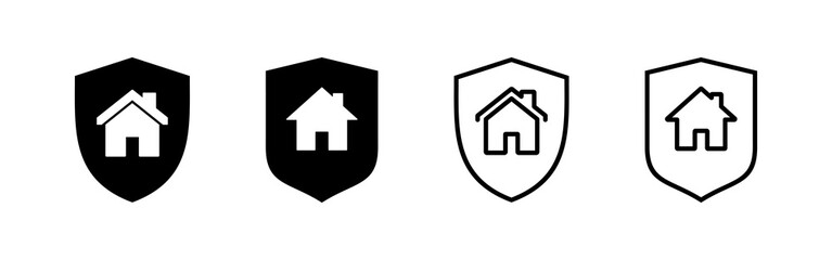 house insurance icon vector. house protection sign and symbol