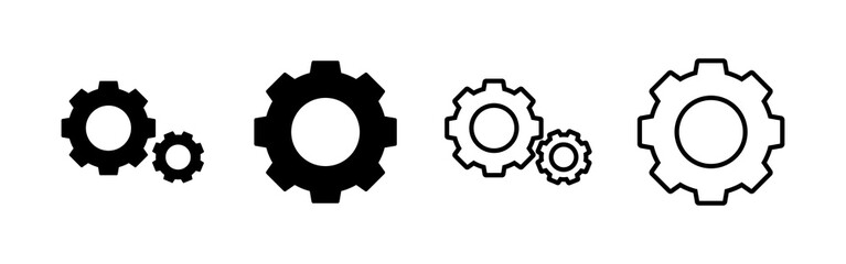 Setting icon vector. Cog sign and symbol. Gear Sign