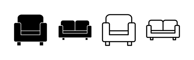 Sofa icon vector. sofa sign and symbol. furniture icon