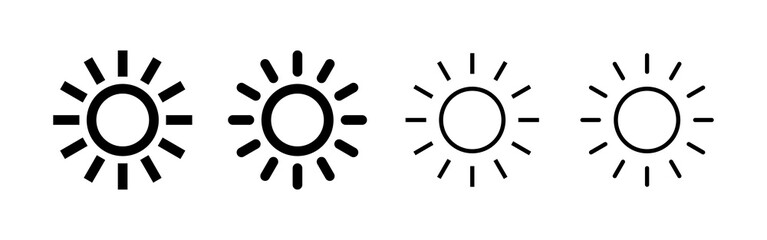 Sun icon vector. Brightness sign and symbol