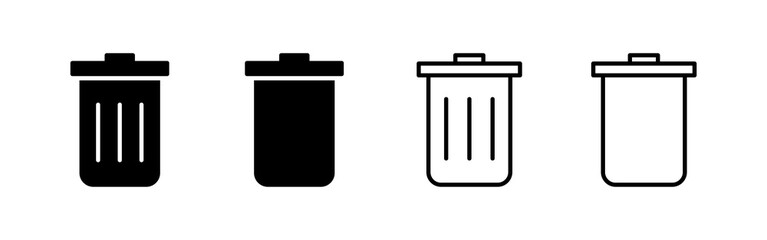 Trash icon vector. trash can icon. delete sign and symbol.
