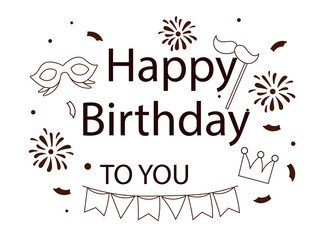 Obraz premium Happy birthday to you concept