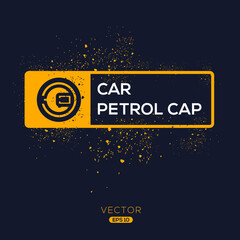 Creative (Car petrol cap) Icon, Vector sign.