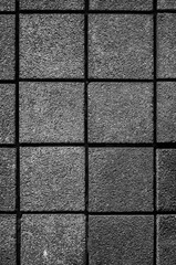 Textured Stone Tile Wall Backdrop in Black and White.