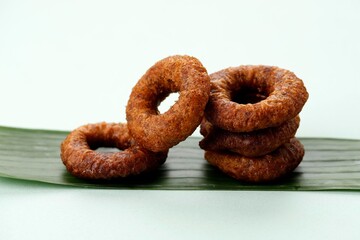 Kue Cincin or Ali Agrem, Traditional Indonesian Snack from West Java, Indonesia.