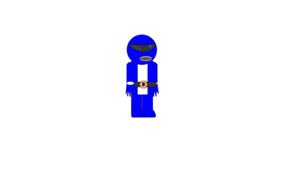 Blue Space Soldier Puppet for Character Animator