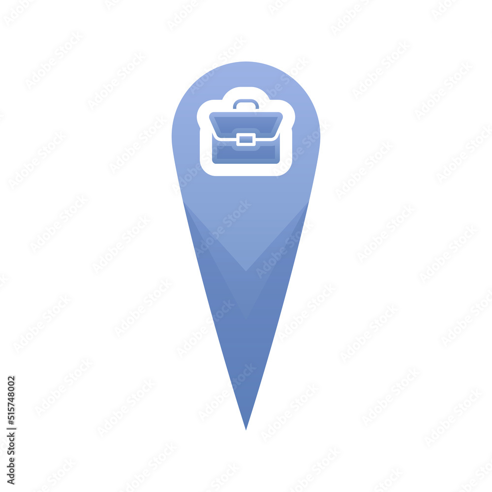 Poster suitcase location logo gradient design template icon element