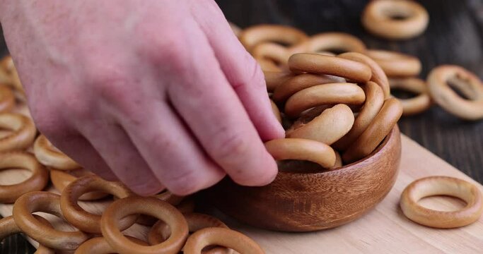  Russian food round bagels for tea