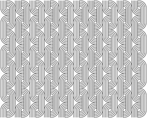 Seamless pattern with black lines. Vector illustration for elegant design. Modern background. Universal geometric pattern.