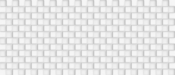 3d white block checkered tiles modern wall decoration and background