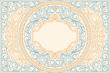 Ornate elegant decorative blank card