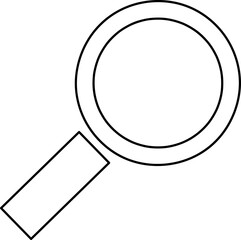 Search icon vector isolated on white background. line art.eps